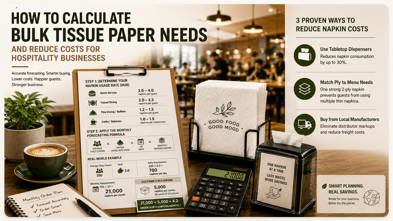 How to Calculate Bulk Tissue Paper Needs and Reduce Costs for Hospitality Businesses