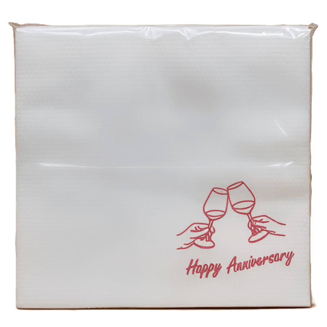 “Happy Anniversary” Printed Tissue Papers – Elegant Celebration Pack